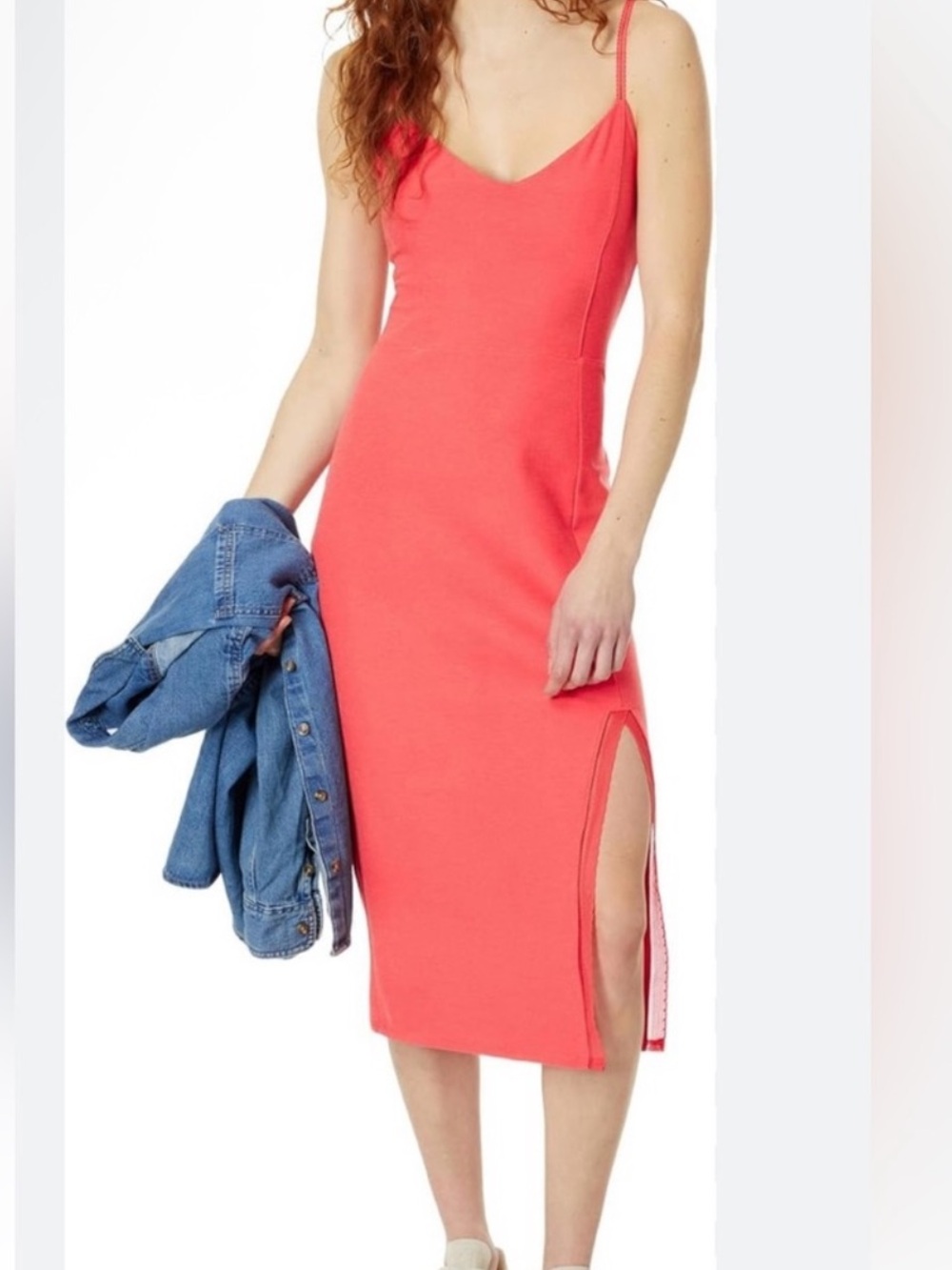 Beyond Yoga Spacedye Allure Midi Dress in Red Ash Heather